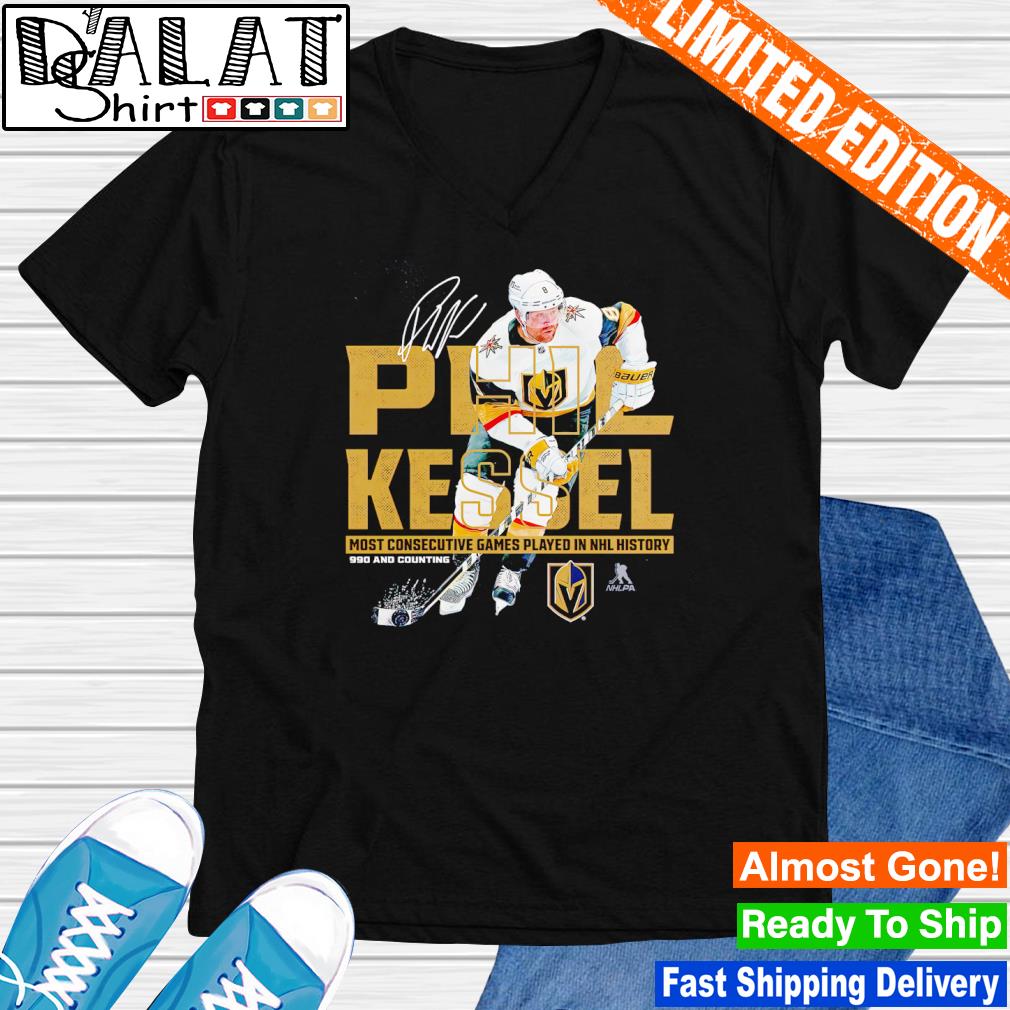 Phil Kessel Vegas Golden Knights Most Consecutive Games Played In NHL  History signature shirt, hoodie, sweater, long sleeve and tank top