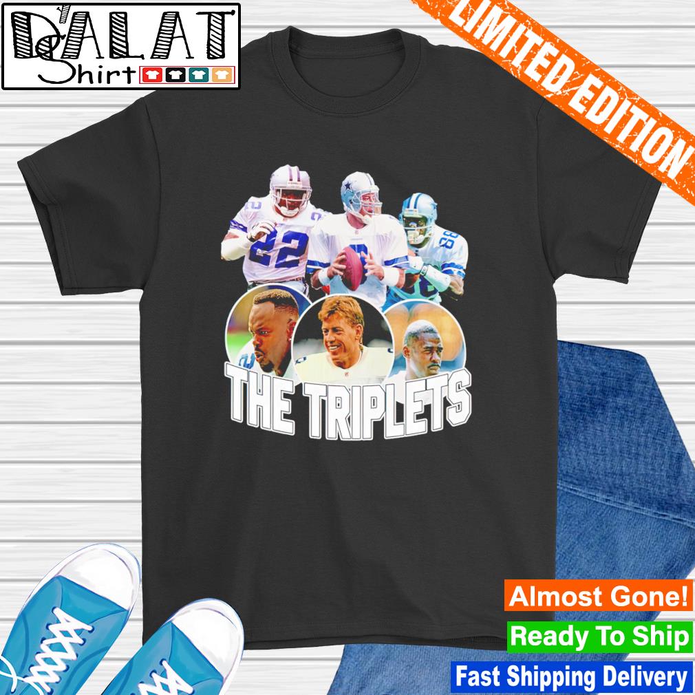 Dallas Cowboys Dak Prescott and Troy Aikman and Michael Irvin the triplets  shirt, hoodie, sweater, long sleeve and tank top