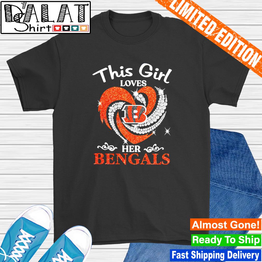 Cincinnati Bengals heart love diamond shirt