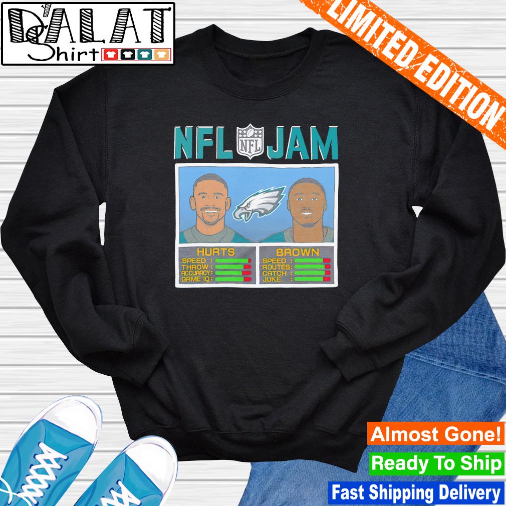 A.j. brown and jalen hurts philadelphia eagles nfl jam shirt