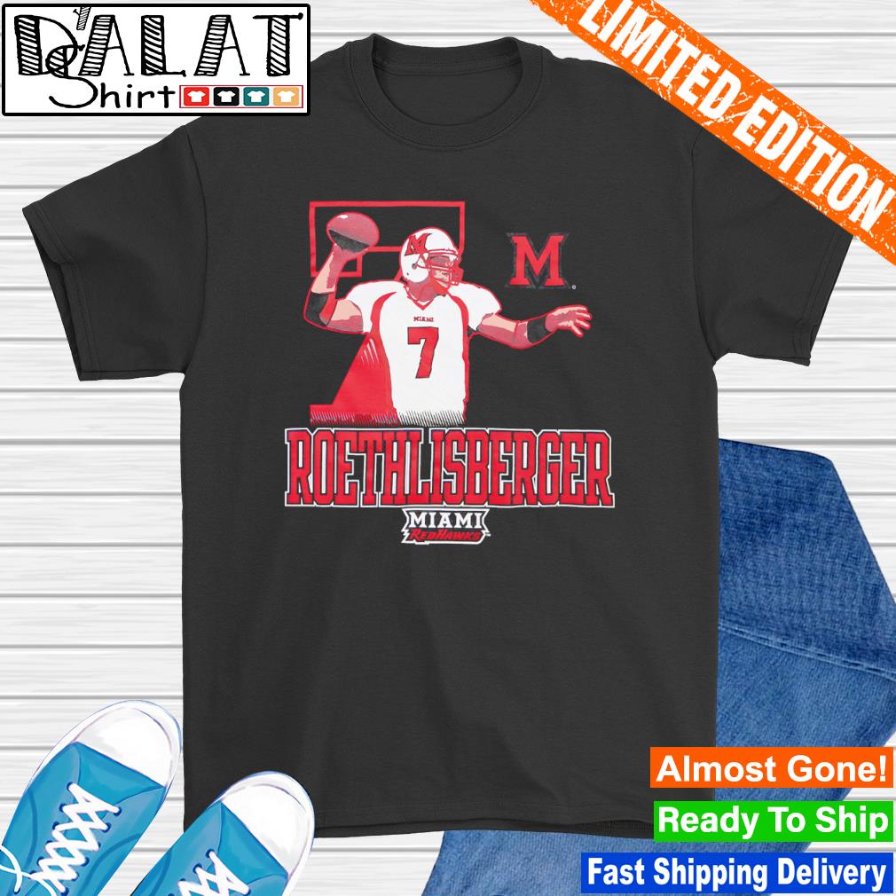 Miami RedHawks Ben Roethlisberger #7 Action Short Sleeve T-Shirt