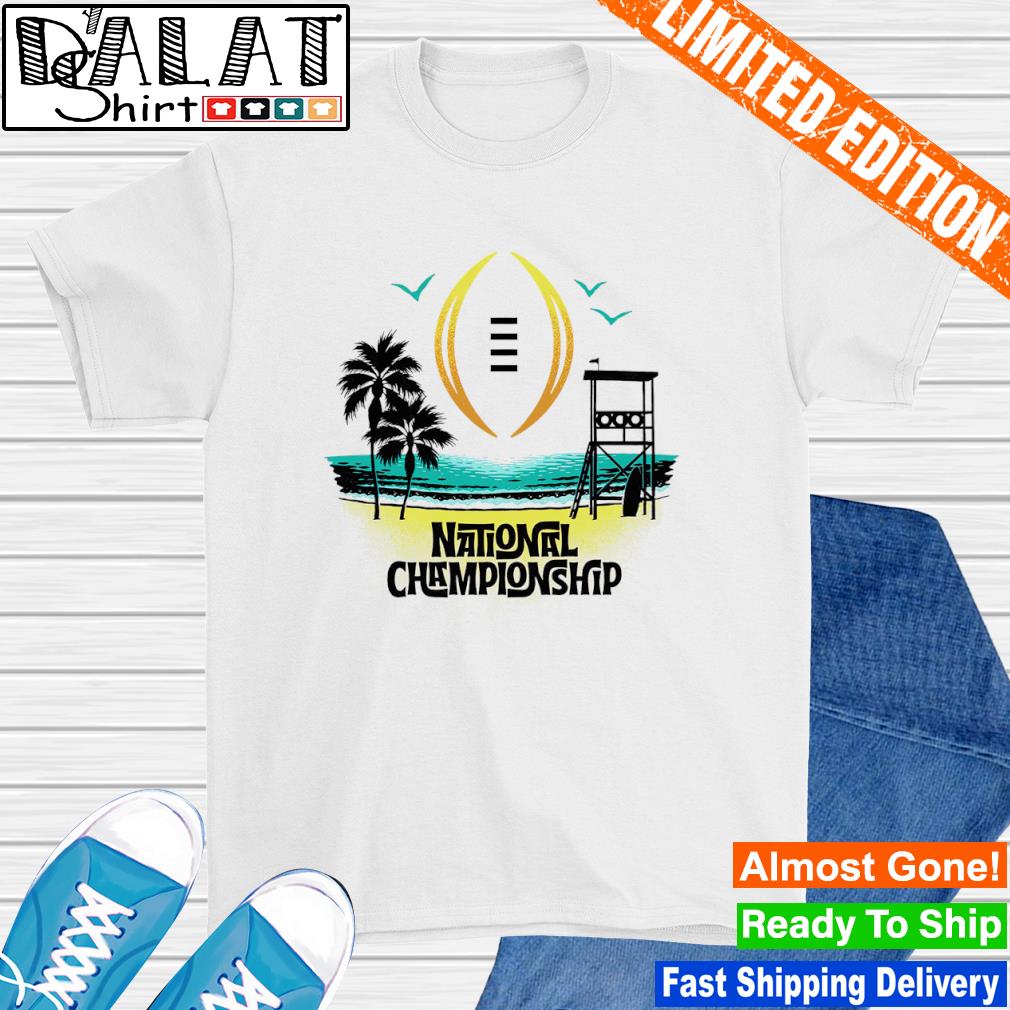 College Football Playoff 2023 National Championship Game Beach Sunset Shirt