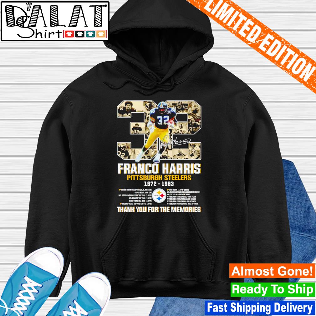 In memory of Franco Harris Pittsburgh Steelers vintage shirt, hoodie,  sweater, long sleeve and tank top