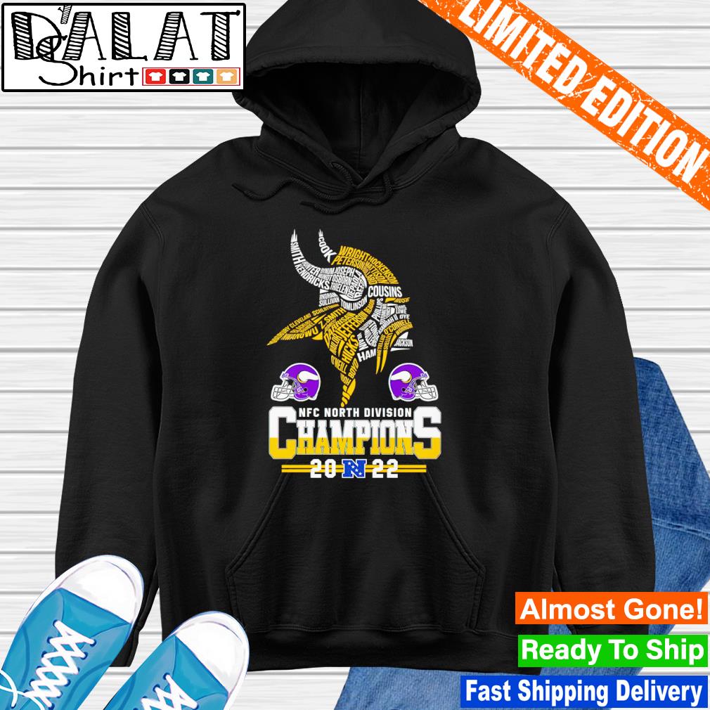 Minnesota Vikings 2022 NFC North Division Champions With Signatures Shirt,  hoodie, sweater, long sleeve and tank top