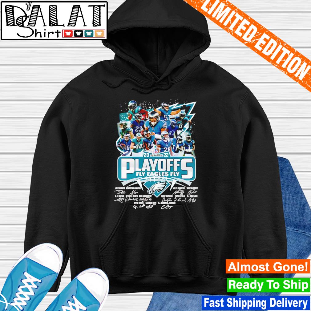 Philadelphia eagles playoffs fly eagles fly signatures 2022 shirt, hoodie,  sweater, long sleeve and tank top