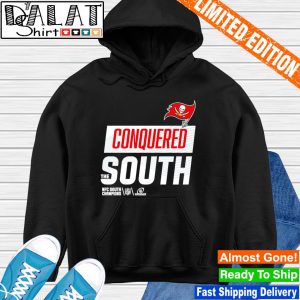 Official conquered the south NFC south champions tampa bay buccaneers  T-shirt, hoodie, sweater, long sleeve and tank top