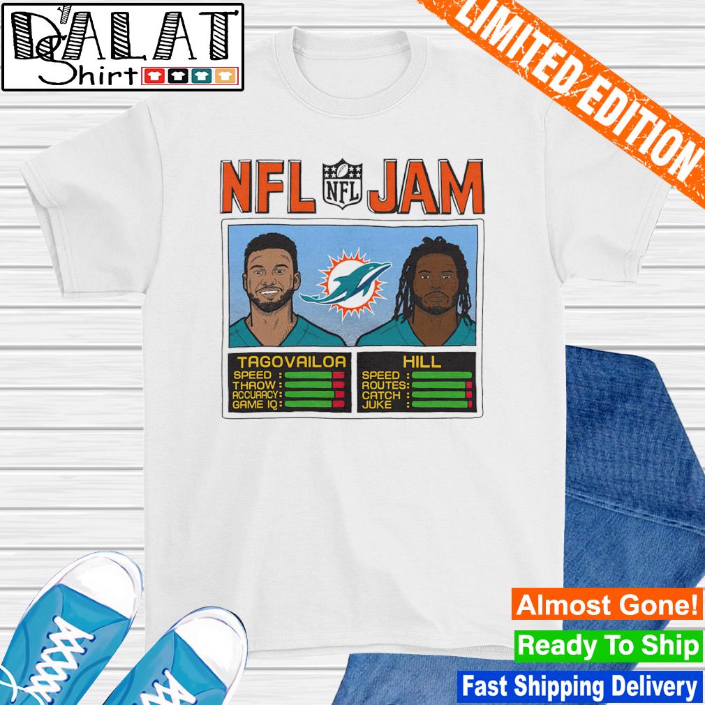 Tua Tagovailoa and Tyreek Hill Miami Dolphins NFL Jam shirt