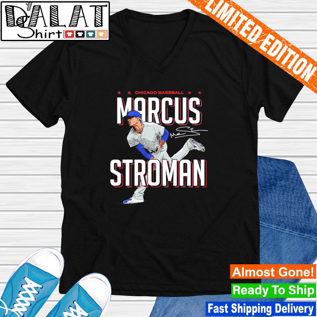 Chicago Cubs Marcus Stroman Men's Premium T-Shirt - Tri Royal - Chicago | 500 Level Major League Baseball Players Association (MLBPA)