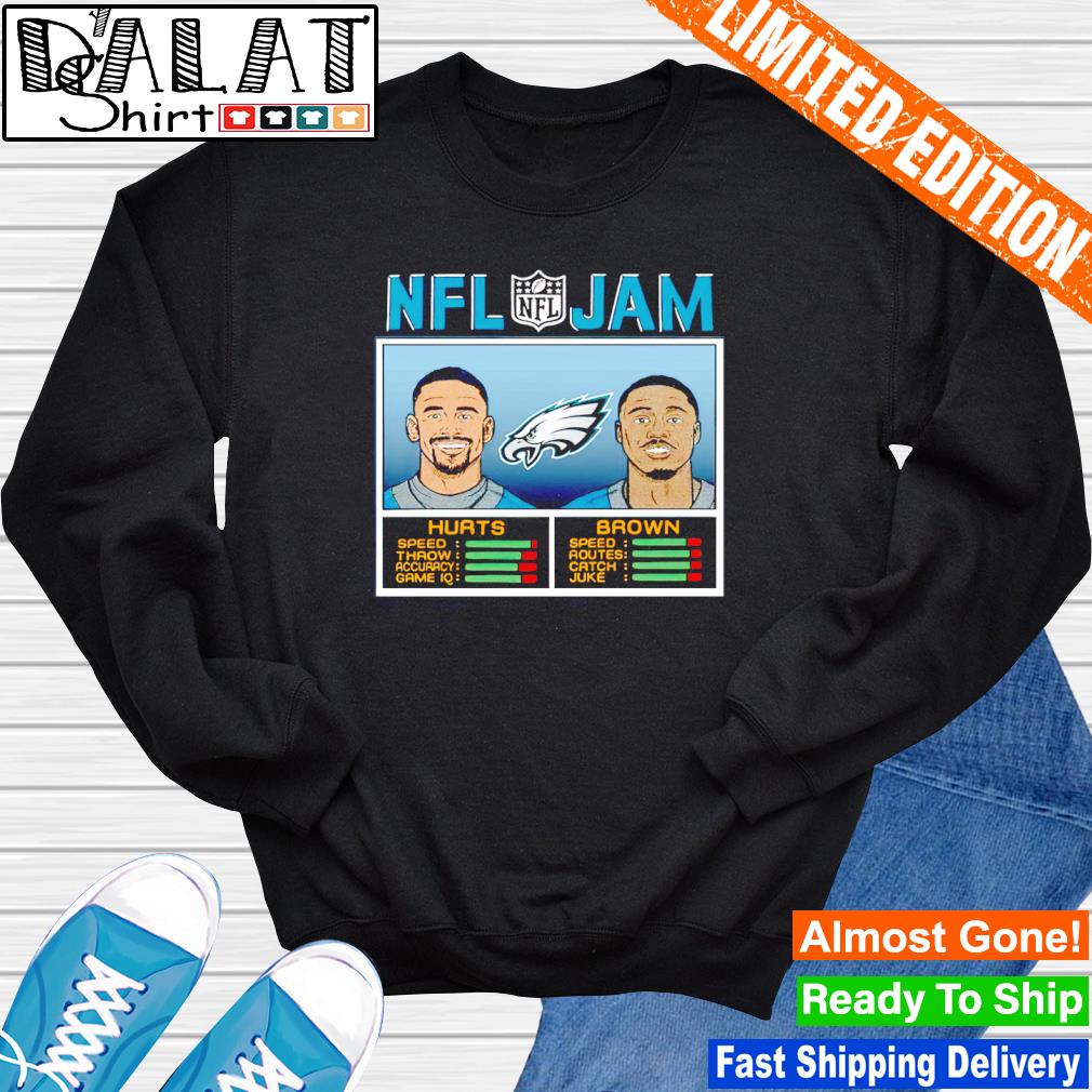 NFL Jam Eagles White and Brown shirt - Dalatshirt