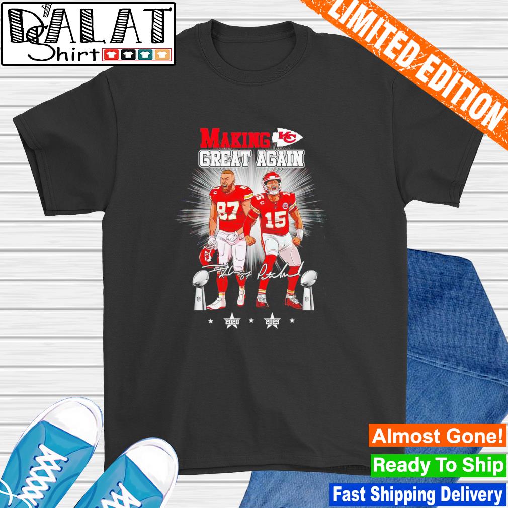 Kansas City Chiefs Mahomes and Kelce signatures 2022 Shirt - NVDTeeshirt