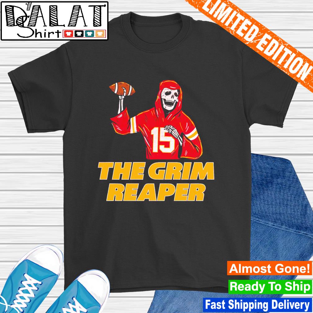 Kansas City Chiefs Patrick Mahomes grim reaper T-shirt now on sale