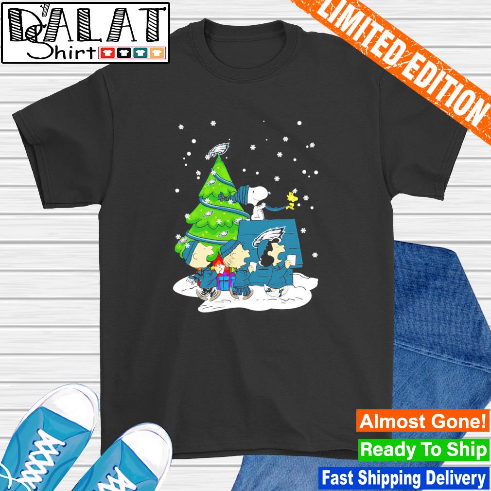 Peanuts characters Philadelphia Eagles Christmas is coming shirt -  Dalatshirt