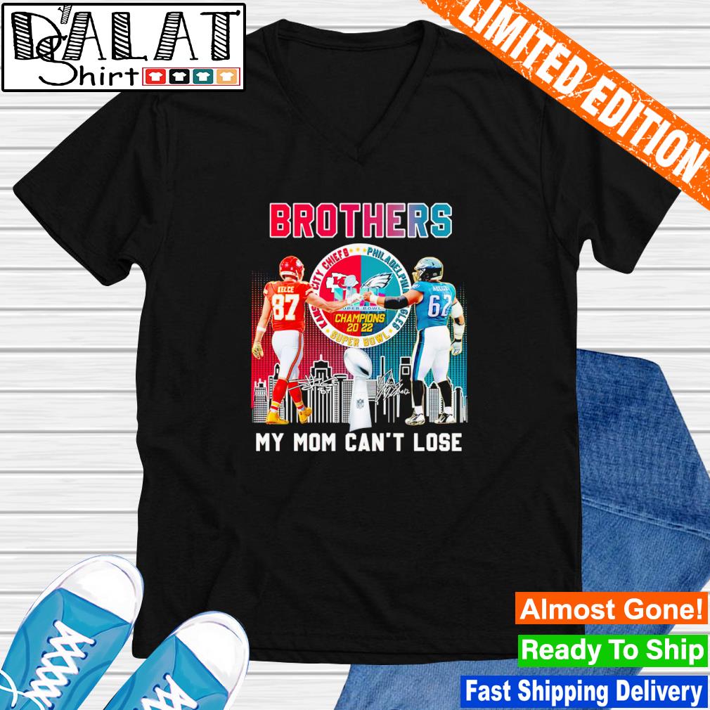 Arizona Skyline Travis Kelce Vs Jason Kelce Brothers My Mom Can't Lose  Signatures Shirt