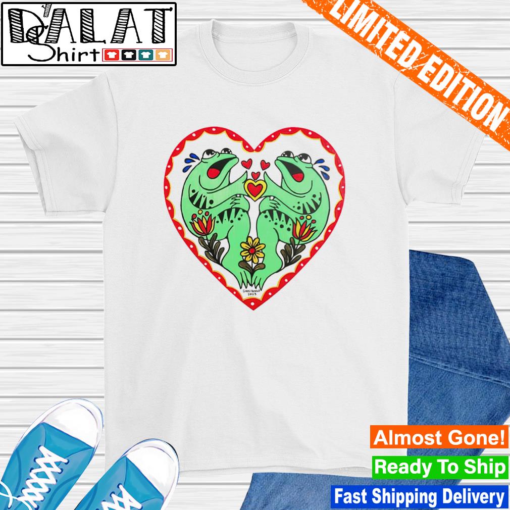Wooden Heart Painting Ghost Bongo Shirt