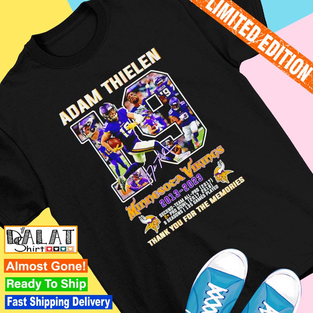 19 Adam Thielen 2013 - 2023 Thank You For The Memories T-Shirt