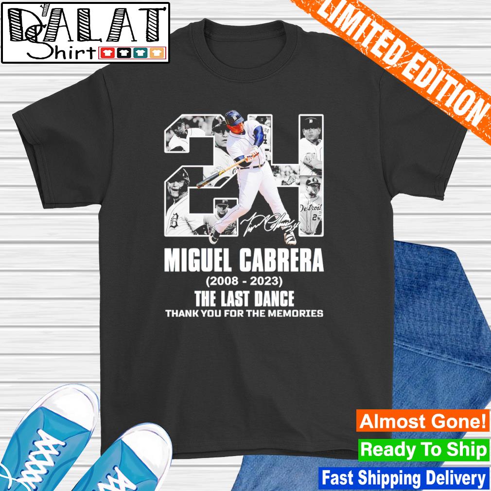24 Miguel Cabrera Detroit Tigers 2008-2023 Signatures Shirt