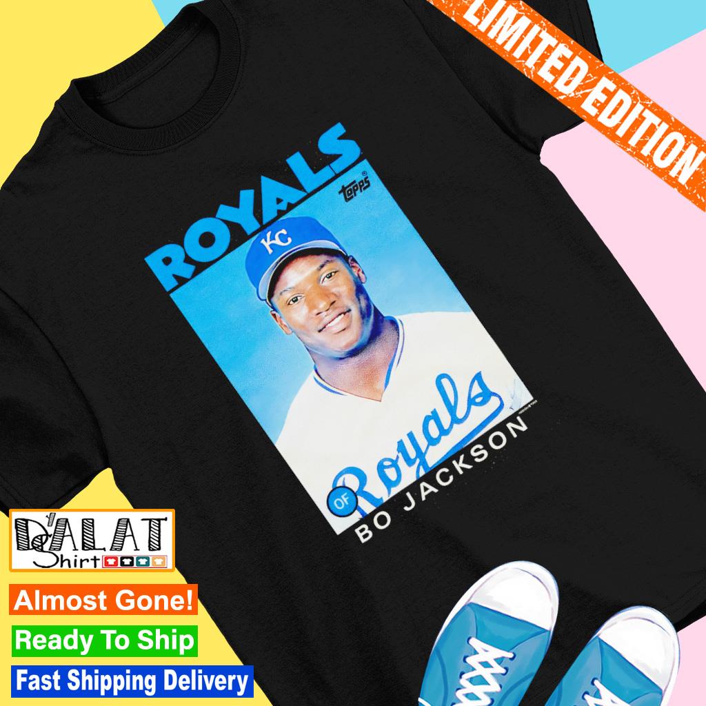 Official 1986 topps baseball bo jackson Kansas city royals photo shirt,  hoodie, sweater, long sleeve and tank top