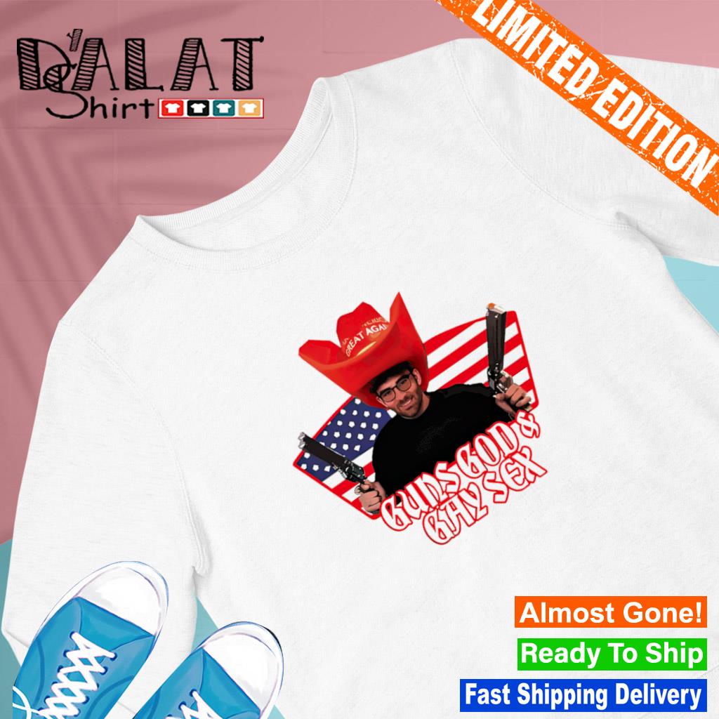 Guns god and gay sex American flag shirt - Dalatshirt