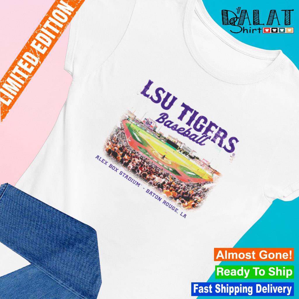 LSU Tigers Alex Box Stadium Baseball T-Shirt White