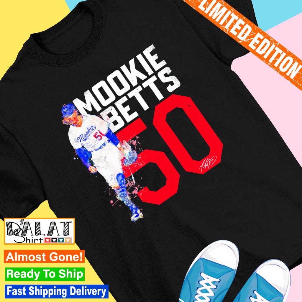 Mookie Betts 50 Los Angeles Dodgers cartoon signature shirt - Guineashirt  Premium ™ LLC