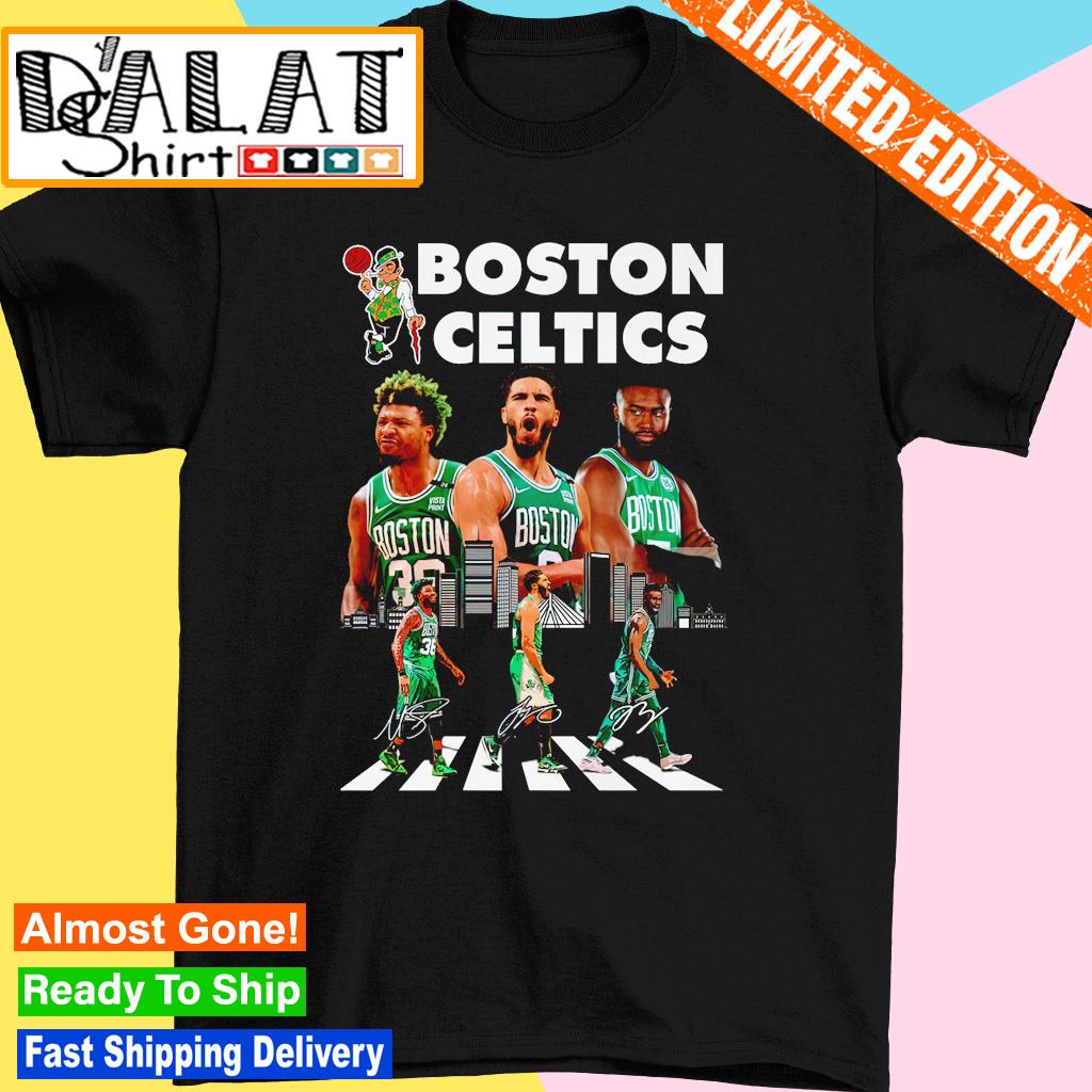 The Celtics Abbey Road Signatures Jayson Tatum Shirt - Teeholly