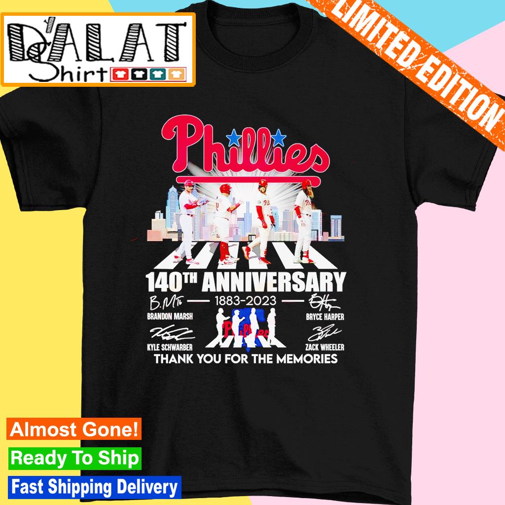 Vqtshirt - Philadelphia Phillies abbey road 140th anniversary 1883