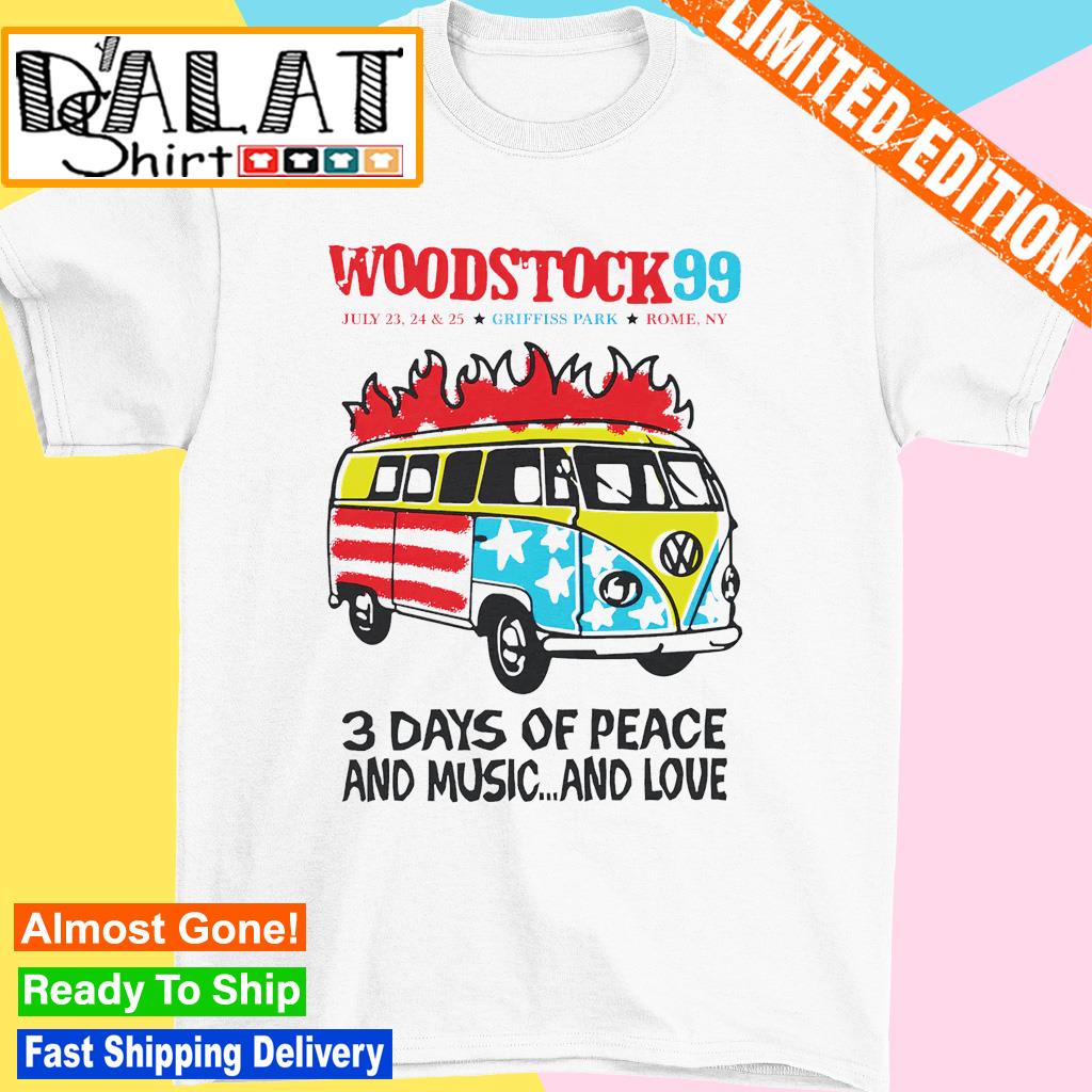 Woodstock 99 3days of peace and music and love shirt