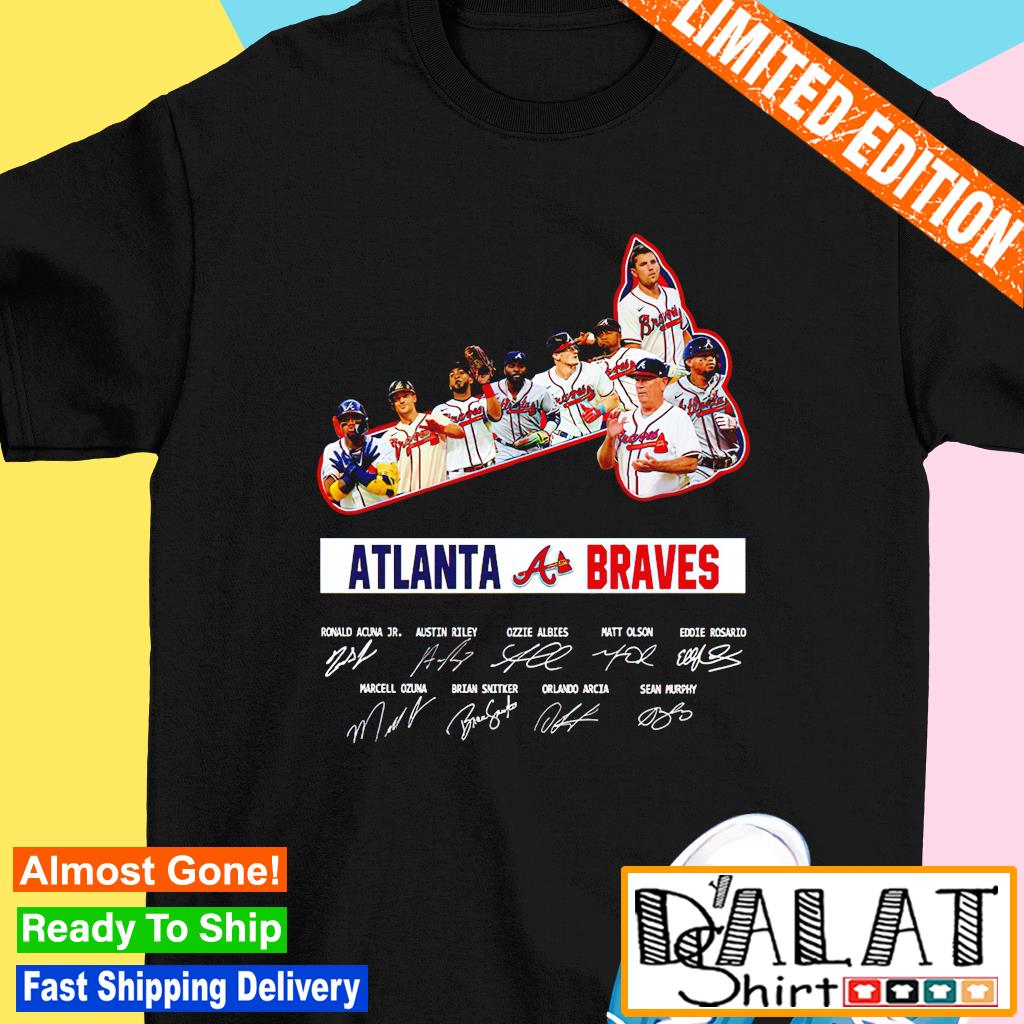 Atlanta Braves men's baseball team signatures shirt - Dalatshirt