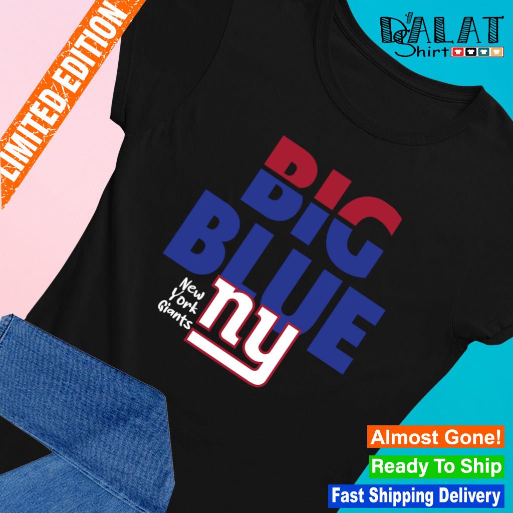 New York Giants big blue American foolball logo shirt - Limotees