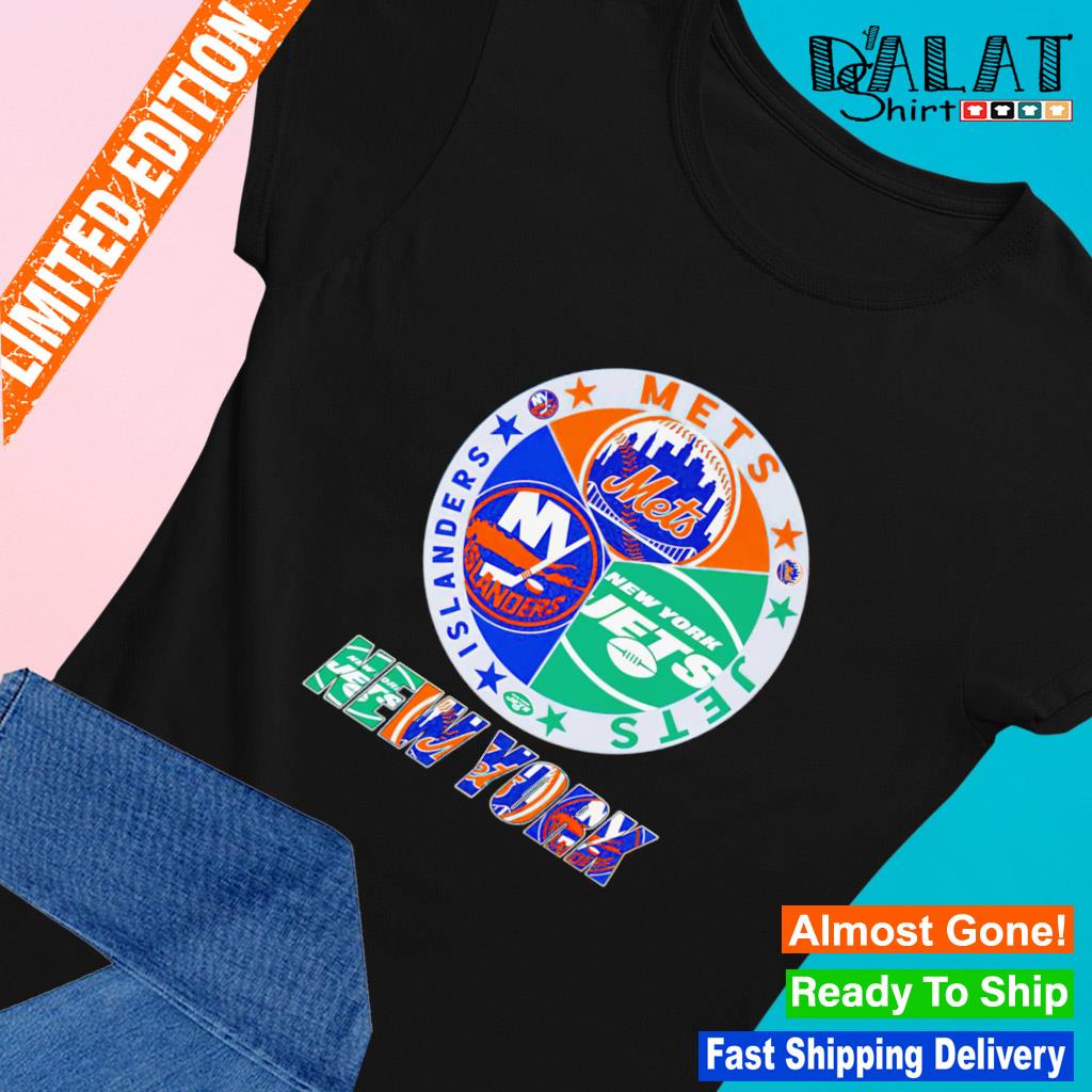 Mets jets cheap islanders shirt