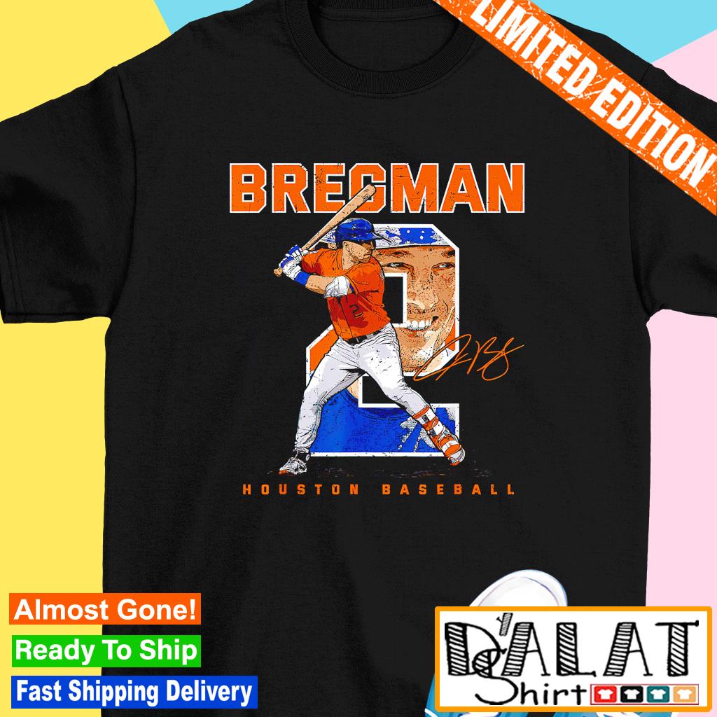Houston Astros Alex Bregman Men's Premium T-Shirt - Tri Navy - Houston | 500 Level Major League Baseball Players Association (MLBPA)