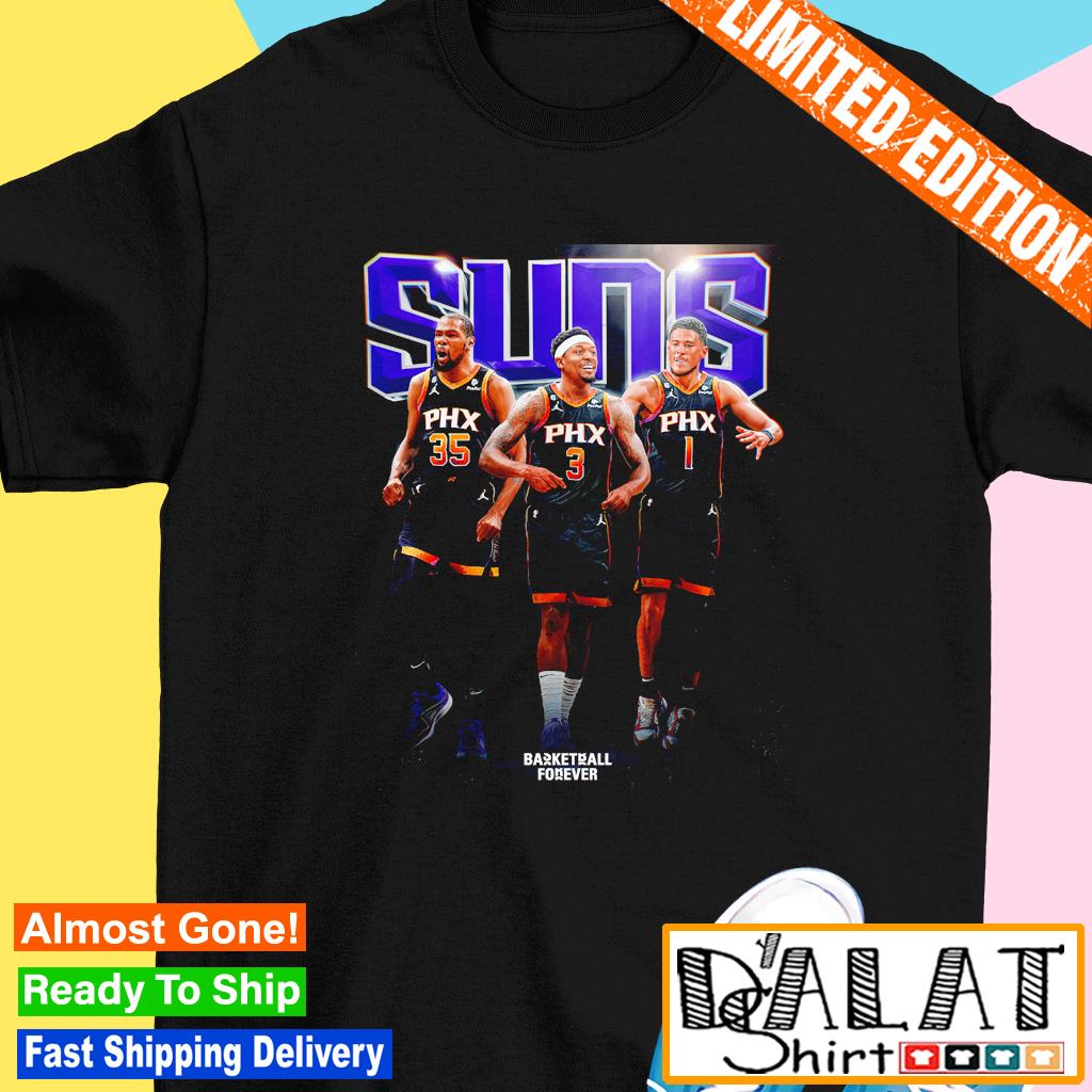 Phoenix Suns Bismack Biyombo Kelly Oubre Jr. and Devin Booker Big 3 shirt -  Dalatshirt