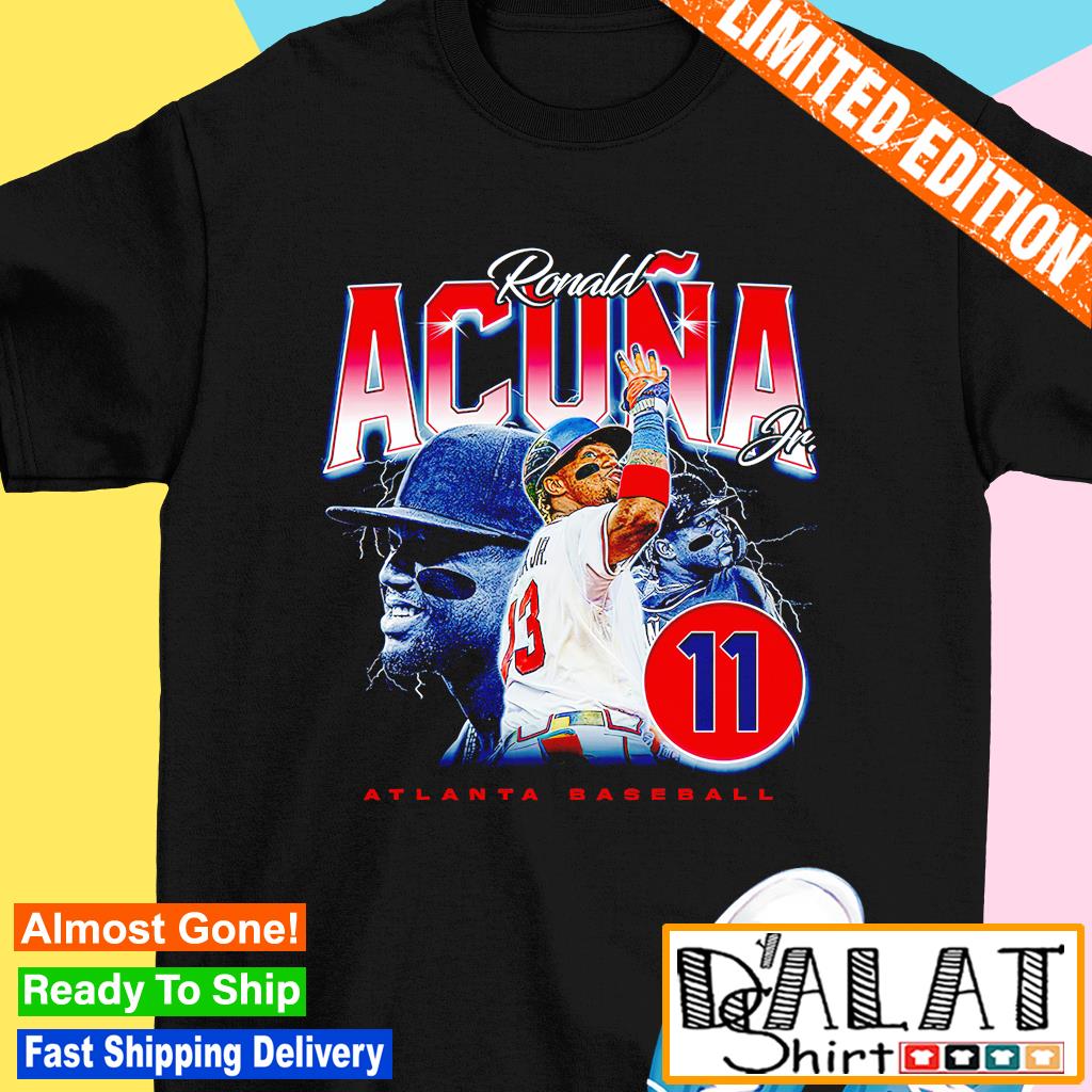 Ronald Acuña Jr. Retro 90s Tee, Atlanta MLBPA Apparel