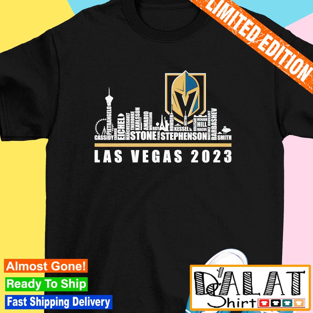 Vegas City Name Golden Knights 2023 Player Team Hockey T-Shirt