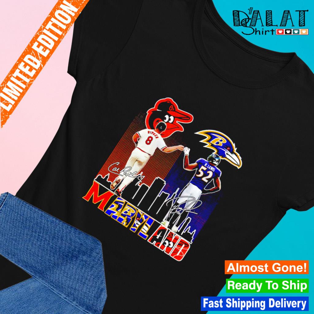 Cal Ripken And Ray Lewis Maryland Signatures T-Shirt - Peanutstee