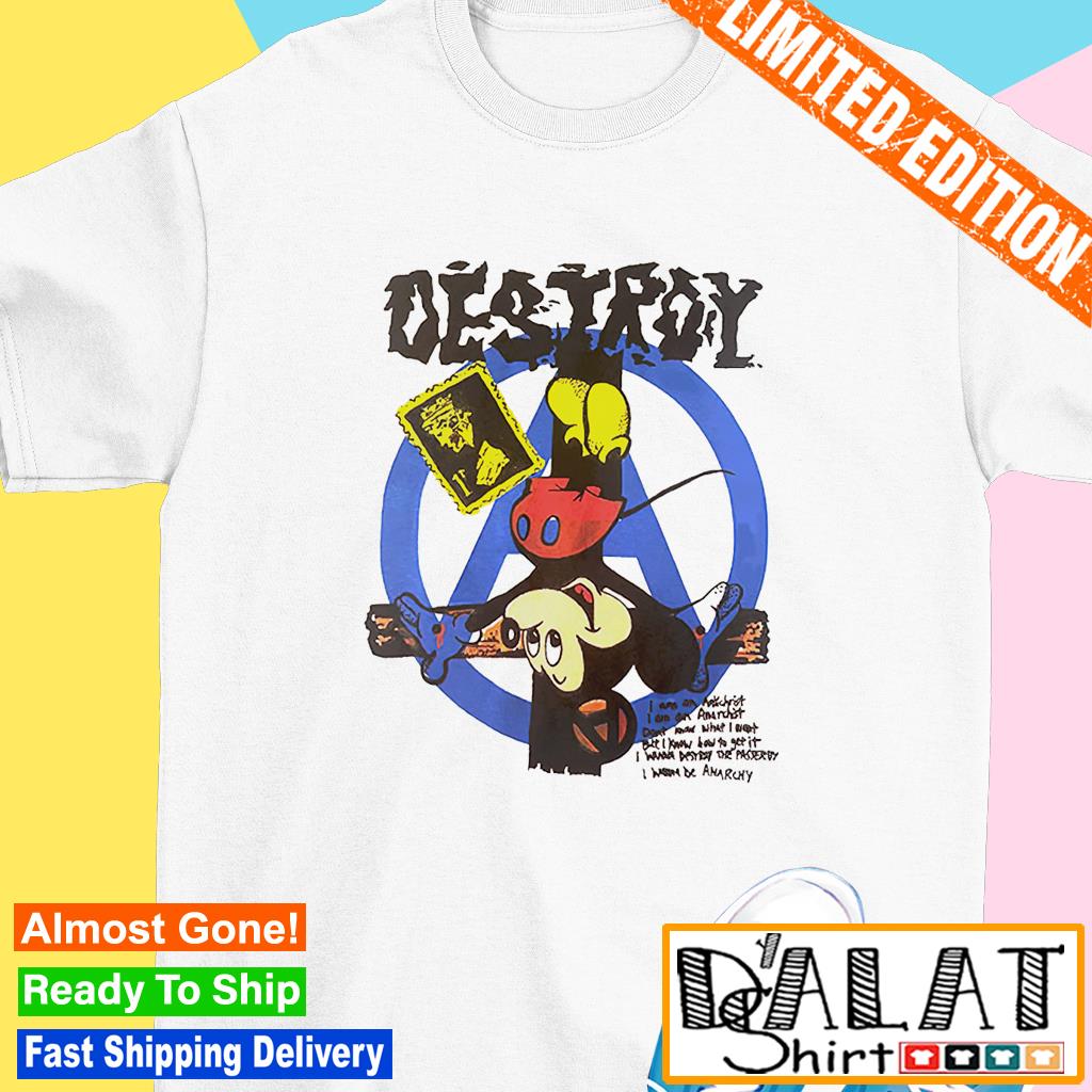 Mickey mouse 2024 destroy t-shirt