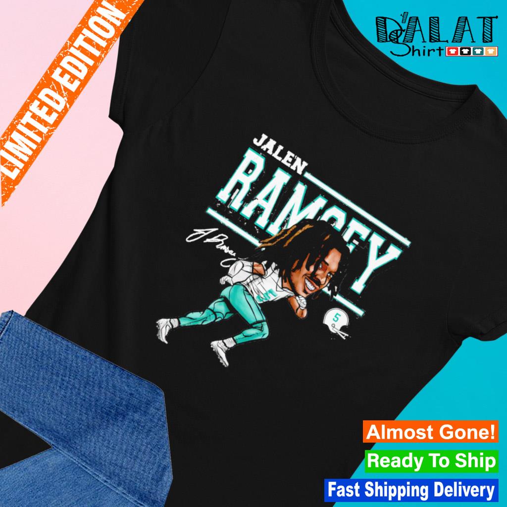 Jalen Ramsey Miami Dolphins Cartoon signature shirt - Dalatshirt