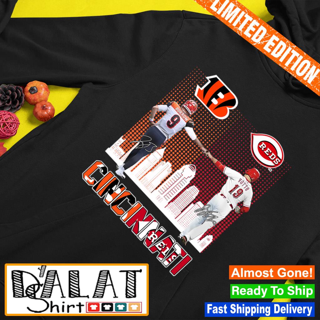 Official Cincinnati Bengals and Cincinnati Reds Joe Burrow and Joey Votto  signatures shirt, hoodie, sweater, long sleeve and tank top