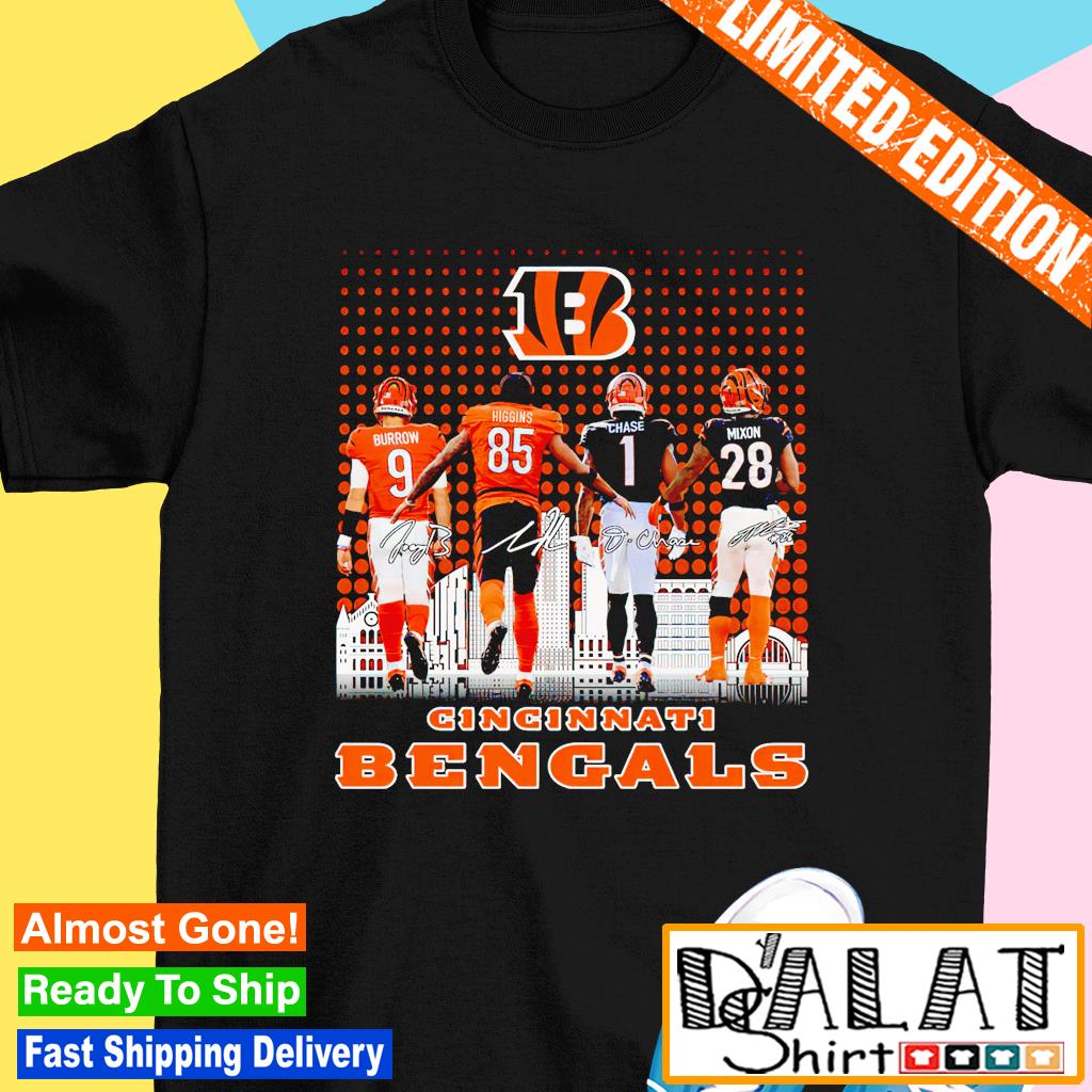 Cincinnati Bengals Ja'marr Chase Joe Mixon Tee Higgins Joe Burrow  signatures shirt, hoodie, sweater, long sleeve and tank top