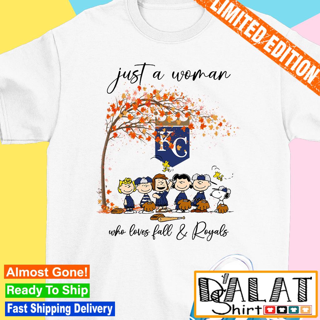 The Peanuts Just A Girl Who Loves Fall Kansas City Royals T Shirt, hoodie,  sweater and long sleeve