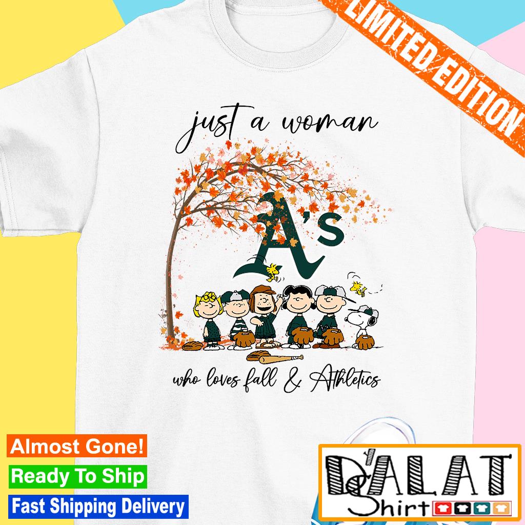 The Peanuts Just A Girl Who Loves Fall Oakland Athletics Shirt, hoodie,  sweater, long sleeve and tank top