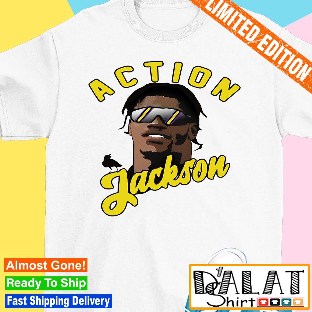 ACTION JACKSON BOUT THAT ACTION LAMAR JACKSON T-SHIRT - ReviewsTees