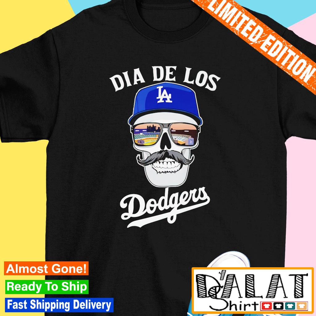 Los Angeles Dodgers skull dia de Los Dodgers shirt