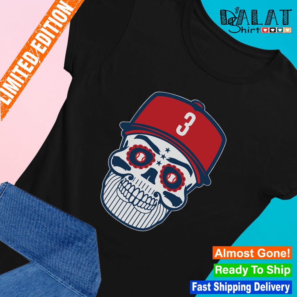 Atlanta Braves Sugar Skull Tee Shirt 4T / Navy Blue