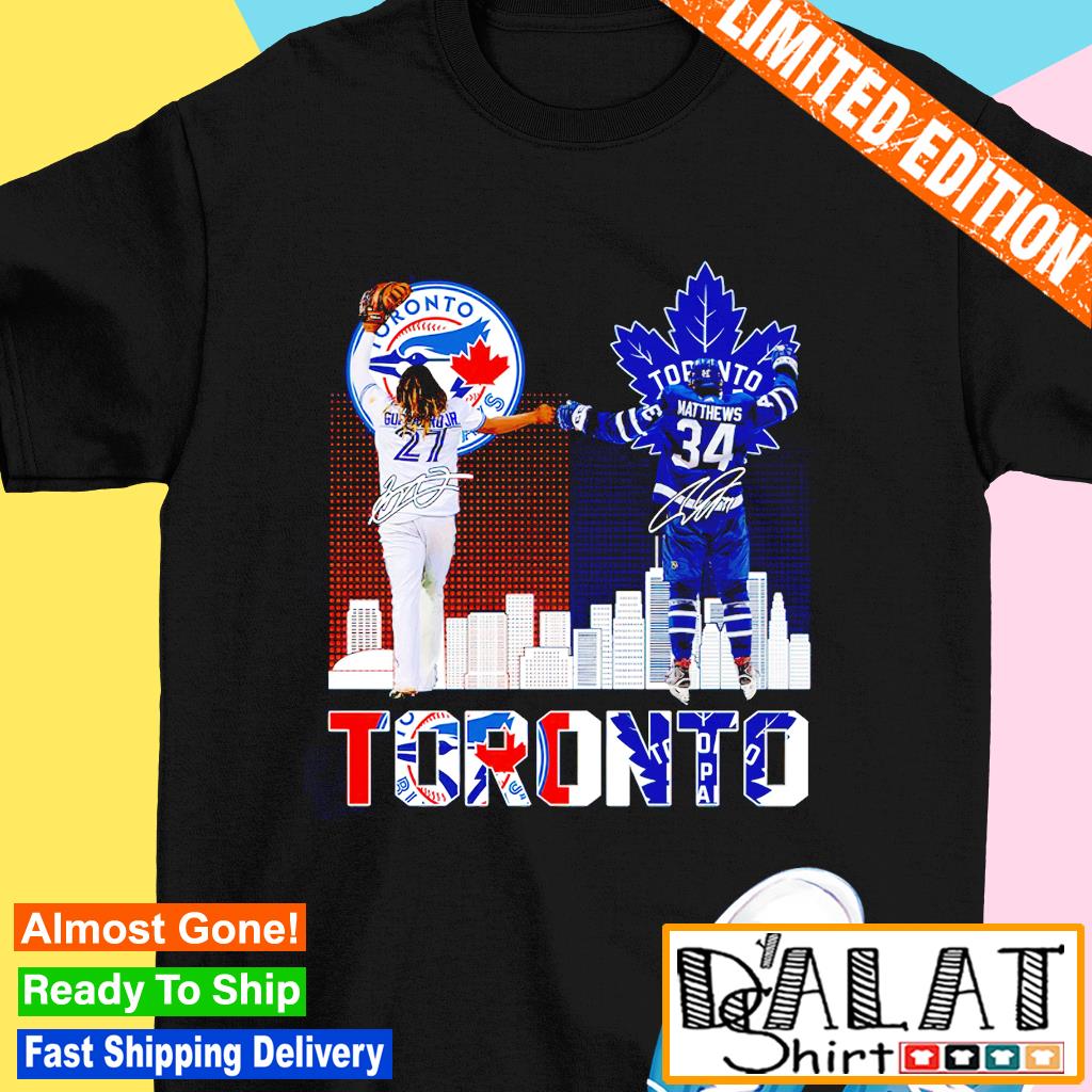 Toronto Vladimir Guerrero Jr Auston Matthews signatures shirt