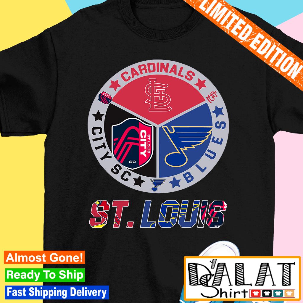 2023 St Louis Sports Teams Cardinals Blues And City Fc T Shirt, hoodie,  sweater and long sleeve