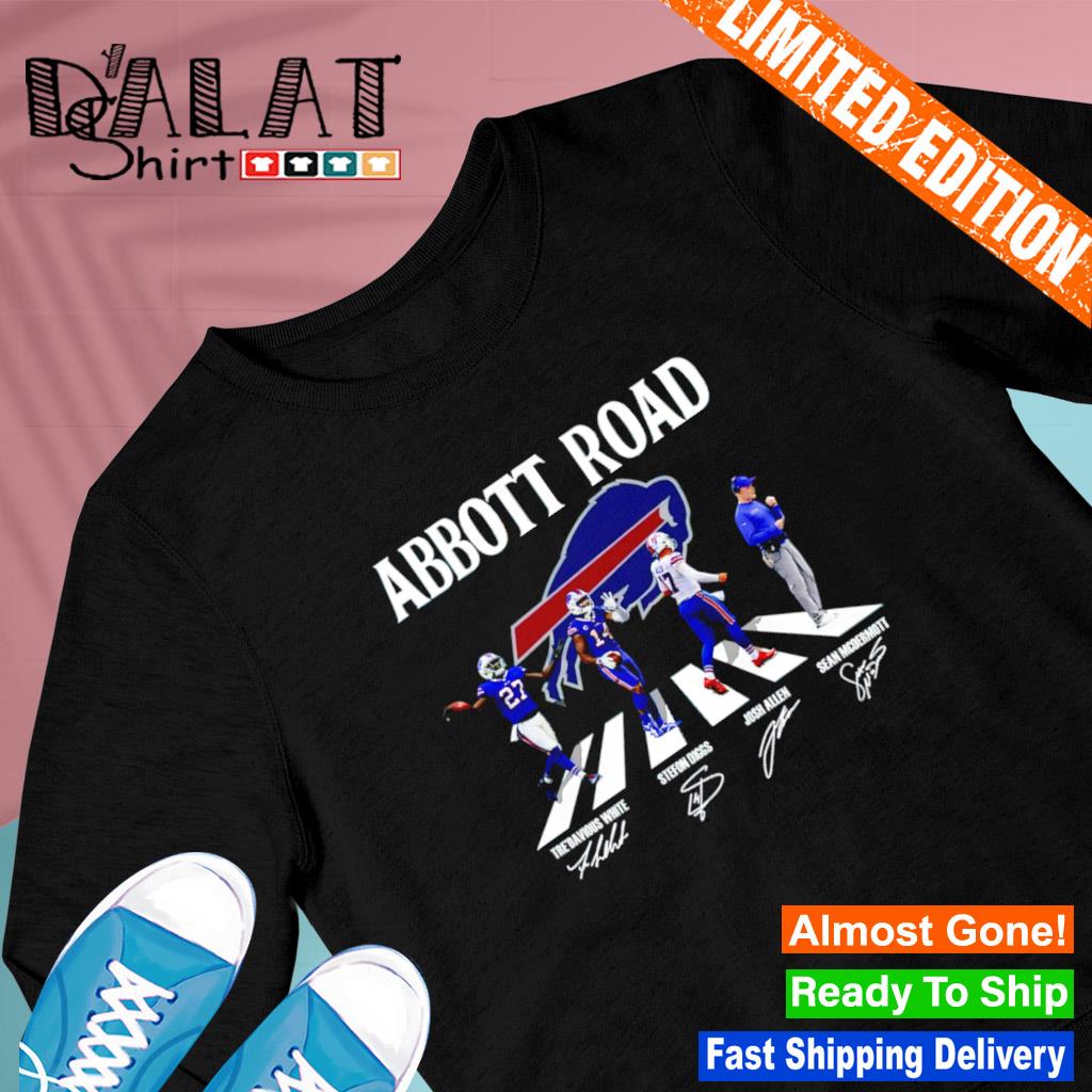 Buffalo Bills Abbott Road White Diggs Allen And Mcdermott Signatures T-Shirt,  hoodie, sweater, long sleeve and tank top