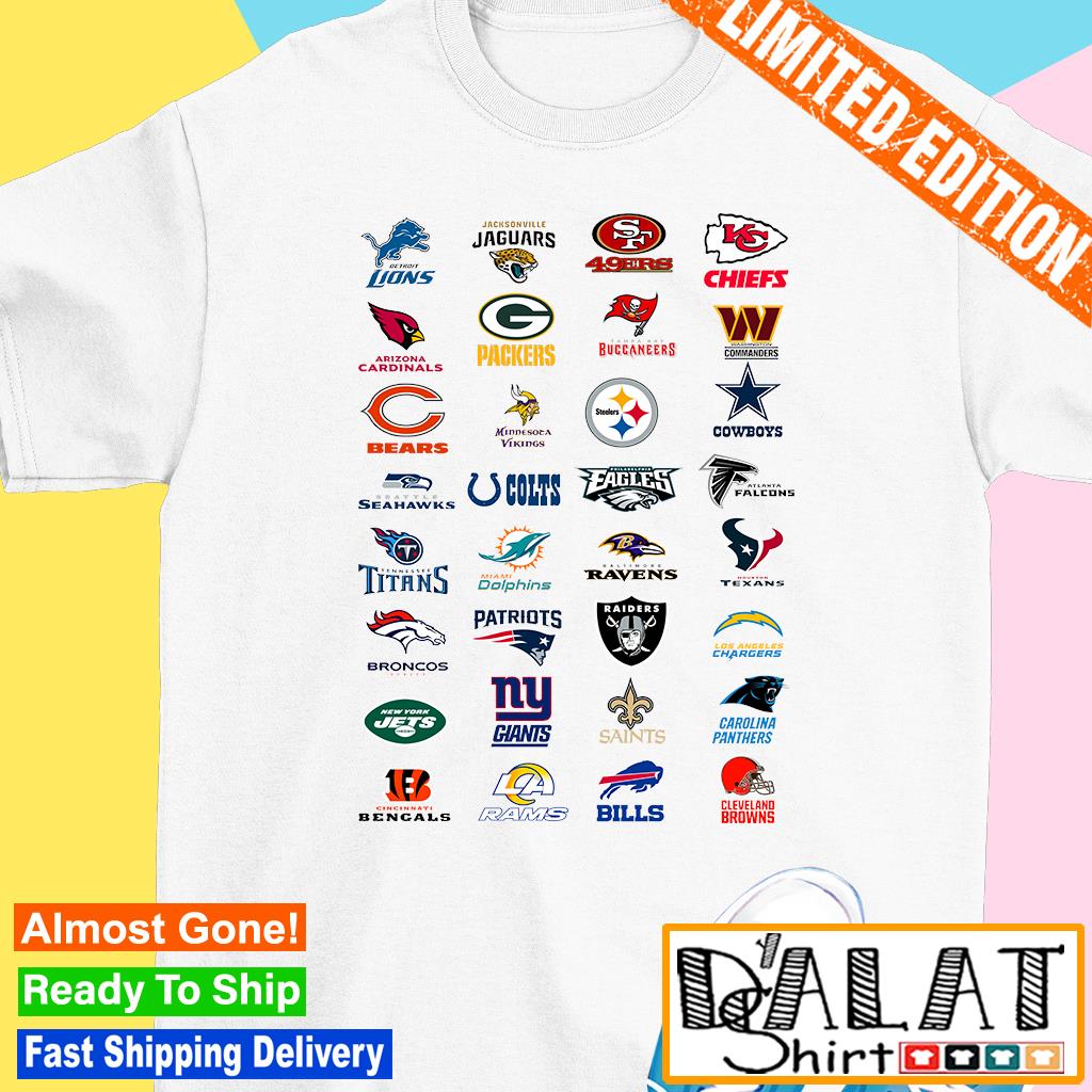 t shirt with all nfl teams on it