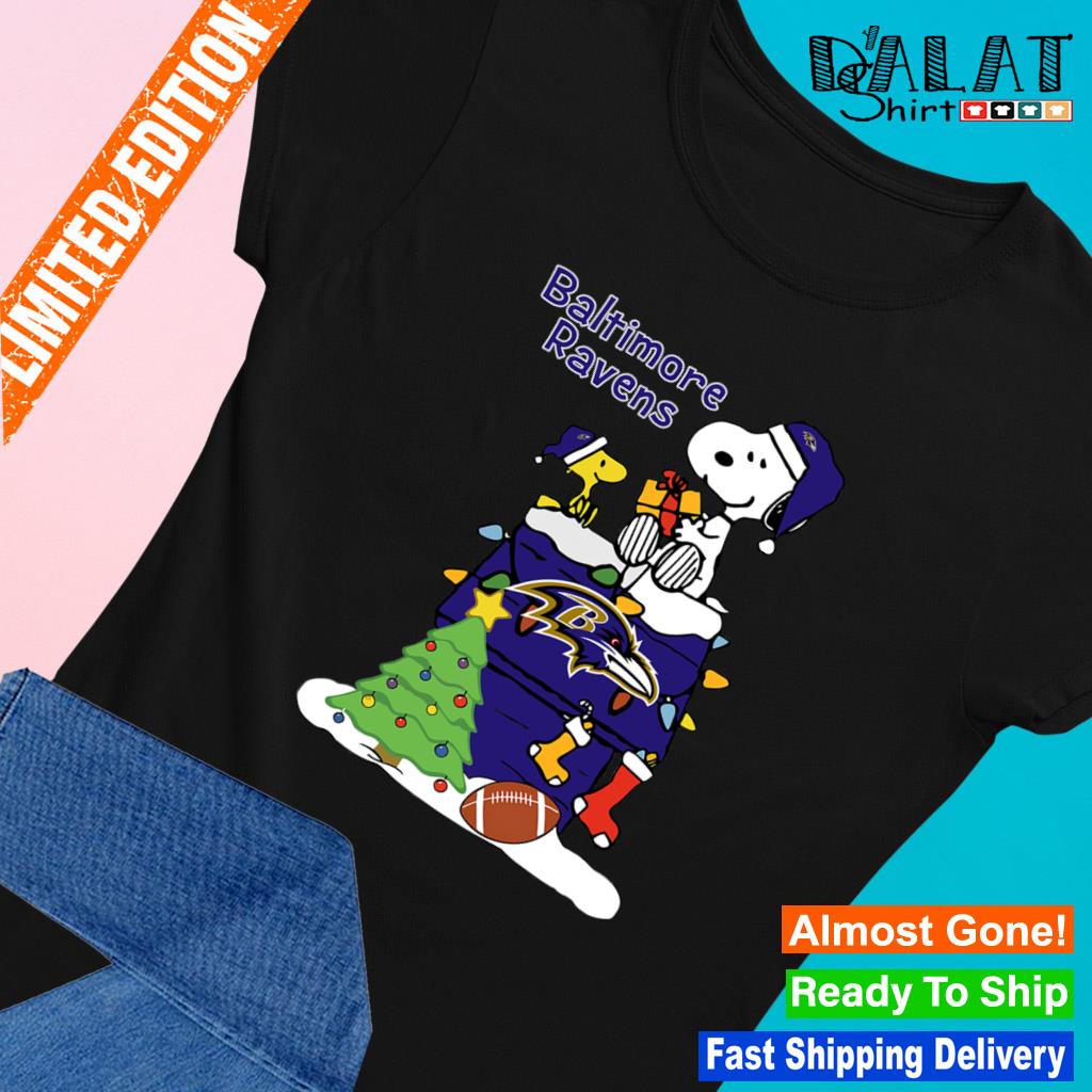 Snoopy Baltimore Ravens Christmas shirt, hoodie, sweater, long sleeve and  tank top