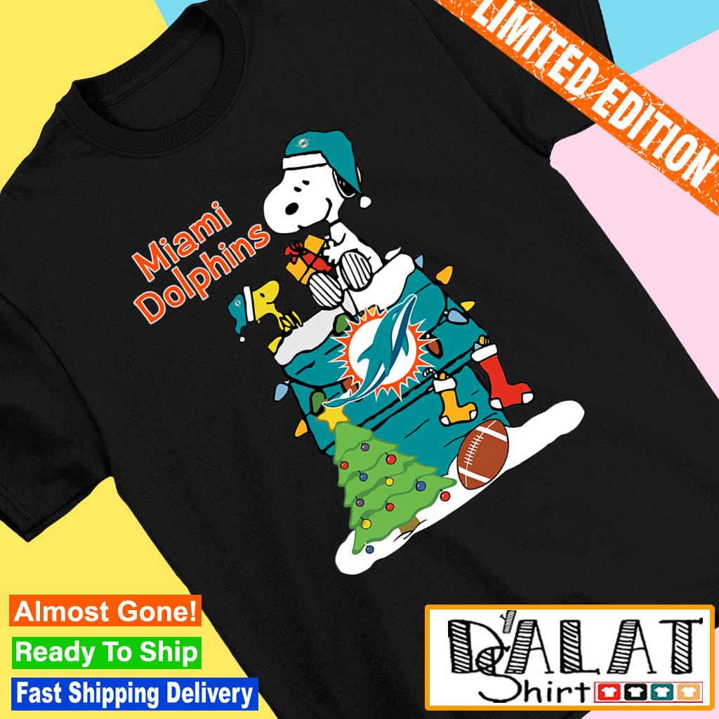 Christmas Snoopy Miami Dolphins Shirt, hoodie, sweater, long